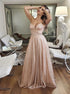 Pink Tulle Sequins Prom Dress LBQ4193